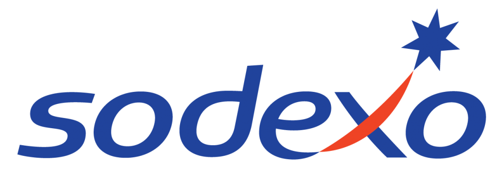 Het logo van Sodexo